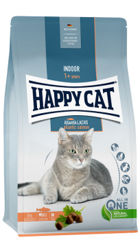 Сухой корм для взрослых кошек домашнего содержания Happy Cat Adult Indoor Atlantik-Lachs 34/12 (лосось)